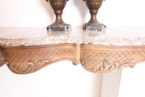 Large Liégeoise Baroque Carved Oak and Marble Wall Mounted Console – Bild 18