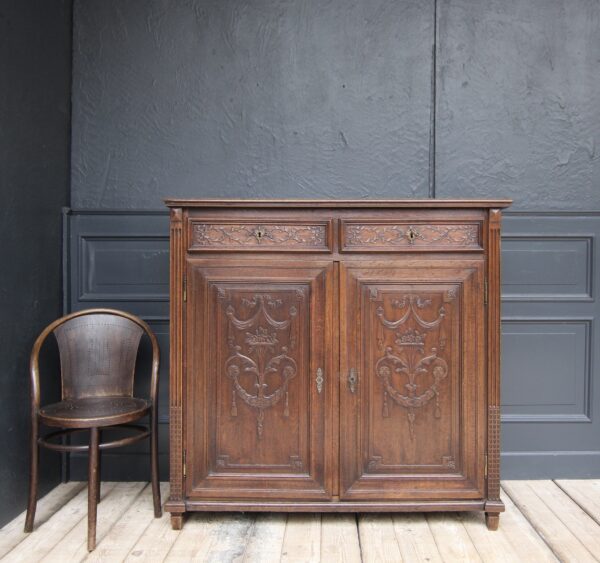 19th Century Louis XVI Style Oak Cabinet – Bild 2