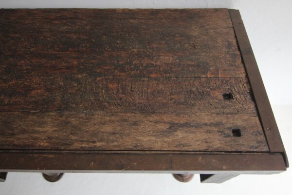 Early 20th Century Cast Iron and Wood Console Work Table – Bild 12
