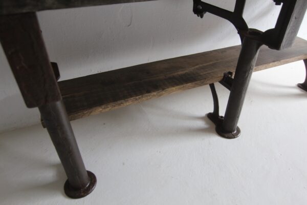 Early 20th Century Cast Iron and Wood Console Work Table – Bild 24